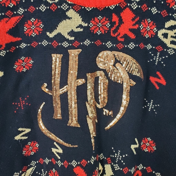 Harry Potter Sequined Knitted Sweater Christmas - Picture 3 of 8